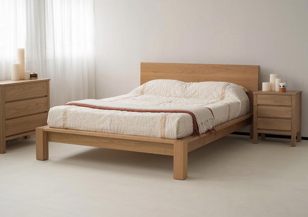Giường ngủ gỗ sồi