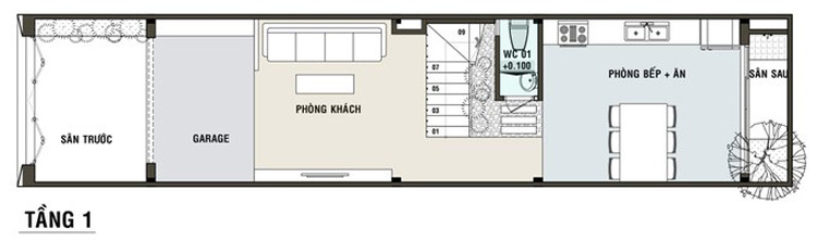 bản vẽ cad nhà 3 tầng 4x16