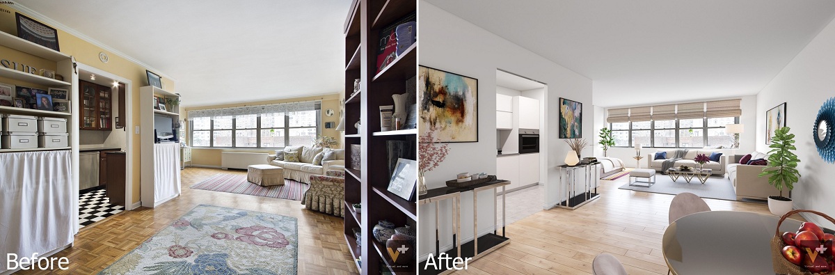 Hình ảnh trước và sau khi thuê dịch vụ sửa nhà trọn gói