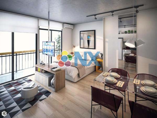 Mẫu căn hộ studio nhỏ với thiết kế đẹp và đơn giản