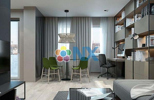 Mẫu căn hộ studio nhỏ với thiết kế đẹp và đơn giản