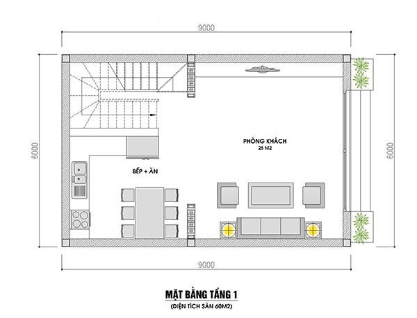 Mẫu nhà đẹp 2 tầng mái thái