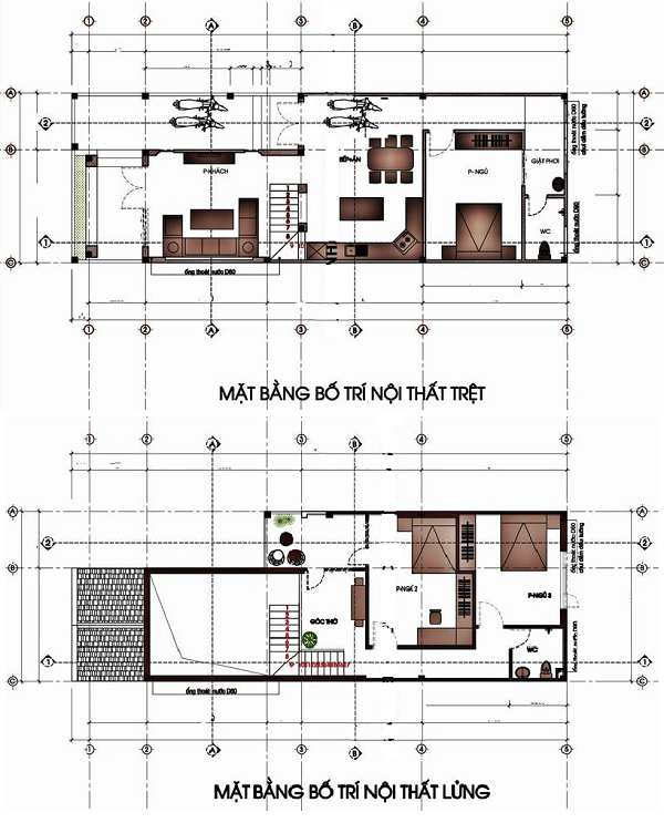 Mẫu nhà ống có gác lửng