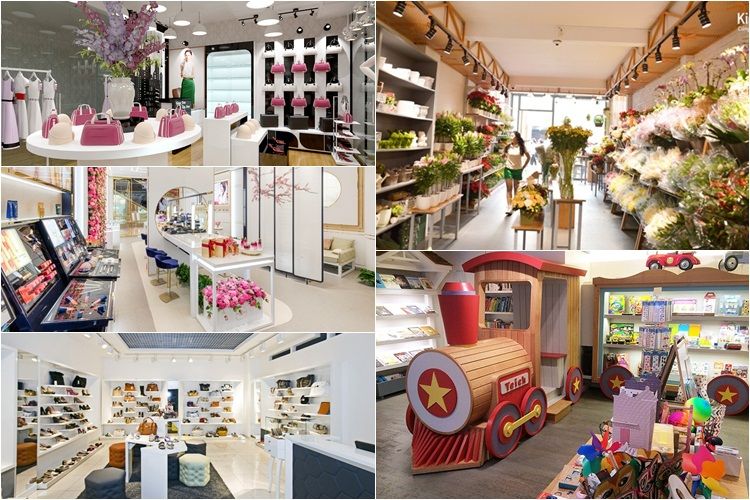 Mẫu thiết kế nội thất cửa hàng shop showroom đẹp hút khách hàng