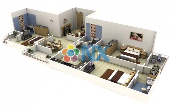 Thiết kế căn hộ chung cư 3 phòng ngủ