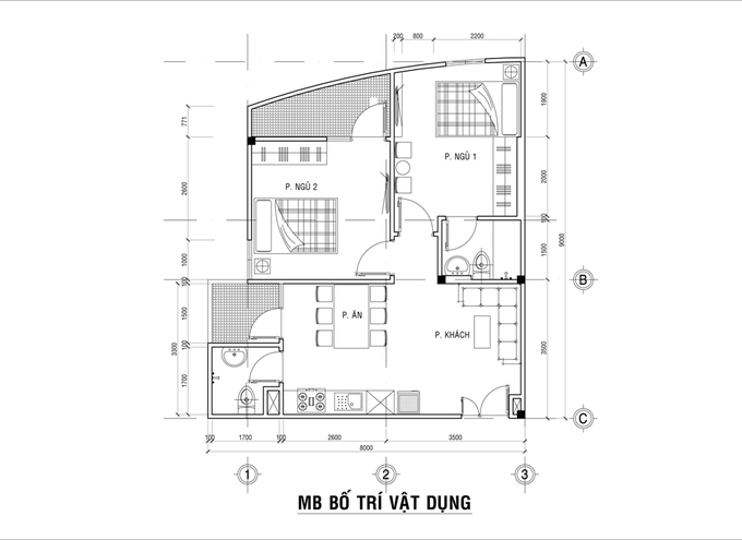 Hoàn thiện nội thất chung cư 70m2