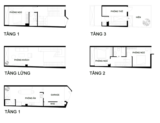 Mẫu nhà phố đẹp 3 tầng