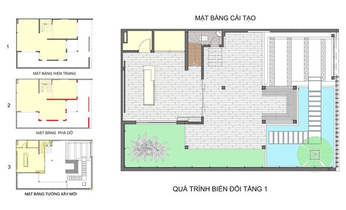 sửa chữa nhà 3 tầng giá 500 triệu