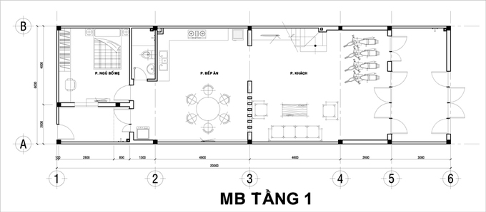 Thiết kế nhà 2 tầng 4 phòng ngủ