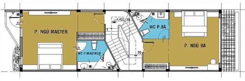 Thiết kế nhà 3 tầng 5x20m