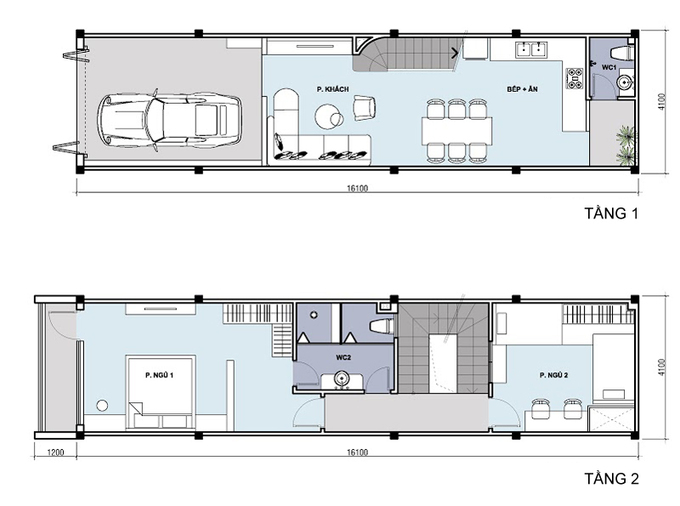 Thiết kế nhà ống 4x15m