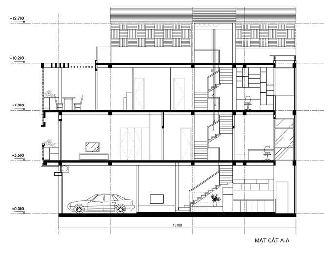 Thiết kế nhà ống 4x15m