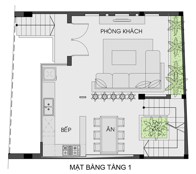 thiết kế nhà phố 50m2 đẹp