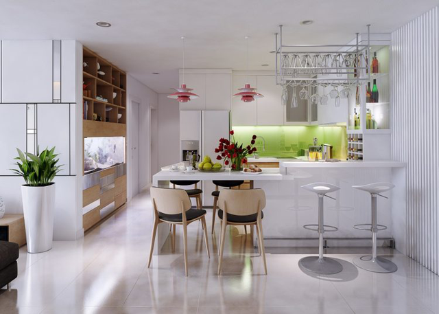 thiết kế nội thất chung cư 2 phòng ngủ