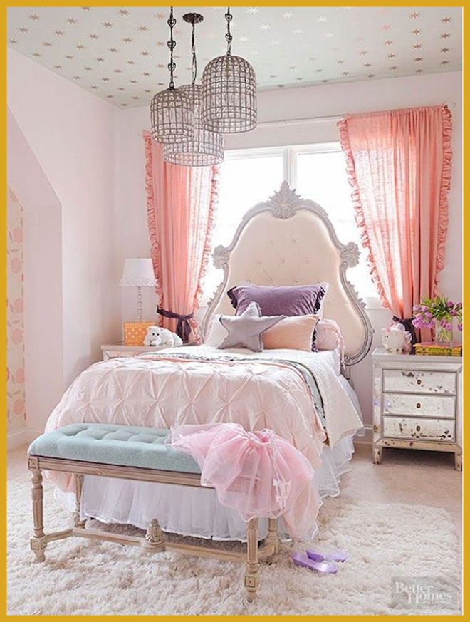 Thiết kế phòng ngủ bé gái đơn giản