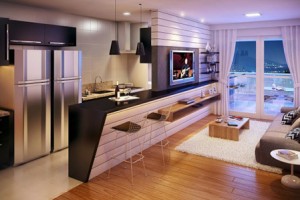 Giải pháp thiết kế phòng khách liên thông với phòng bếp